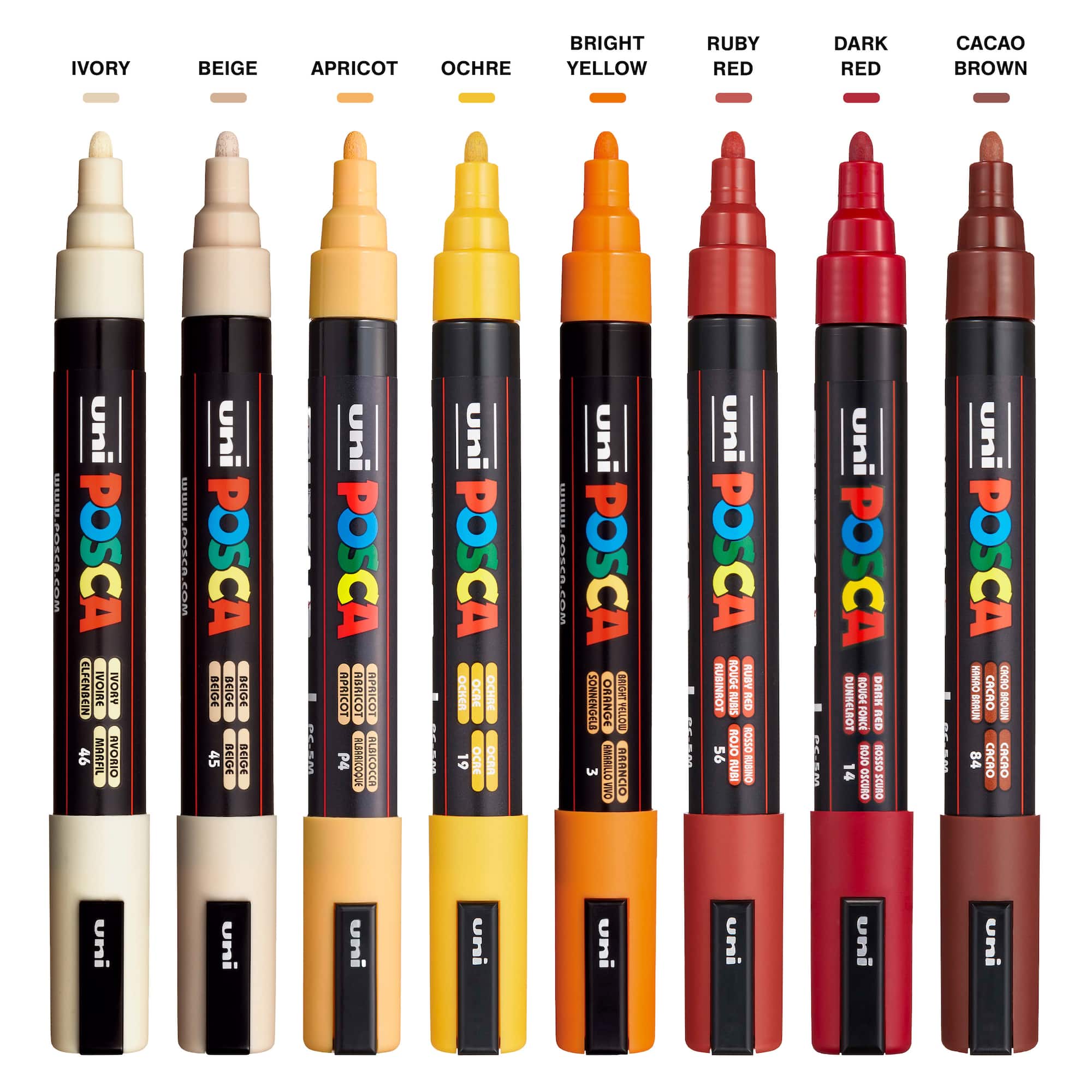 POSCA PC-5M Warm Tones Paint Marker Set